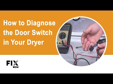 Part of a video titled How to Diagnose the Door Switch on Your Dryer | FIX.com - YouTube