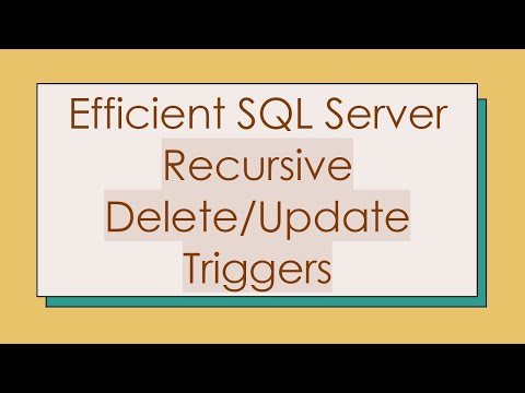 Efficient Sql Server Recursive Deleteupdate Triggers