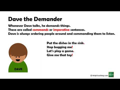 Types of Sentences  imperative