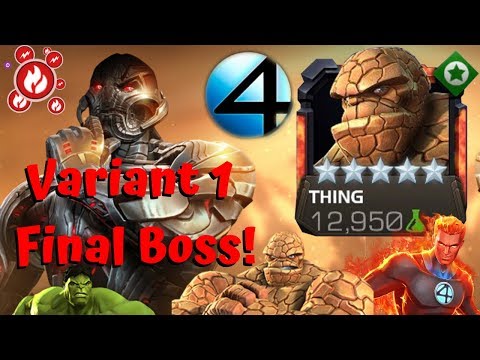 5/65 Thing vs Variant 1 Ultron Final Boss! Insane Fight! - Marvel Contest of Champions