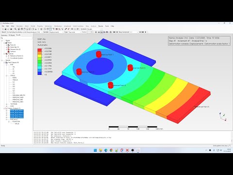 PrePoMax (CalculiX FEA) – Tutorial 54 – Bestimmung der Schraubenkräfte aus einem vereinfachten Sc...