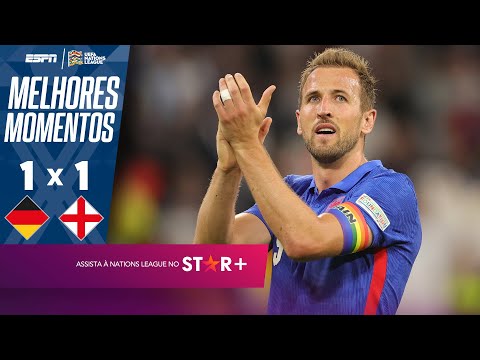 NATIONS LEAGUE: HARRY KANE MARCA, E INGLATERRA BUSCA EMPATE CONTRA A ALEMANHA | MELHORES MOMENTOS