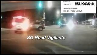 23aug2026 #SLK4351K honda vezel fail to conform to red light signal turn right and  get tbone by van