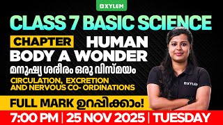 Class 7 Basic Science | Human Body – A Wonder | Circulation, Excretion & Nervous Co-ordination