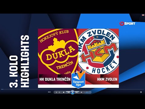 3. kolo: HK Dukla Trenčín - HKM Zvolen 4:3 pp (2:1, 1:1, 0:1 - 1:0)