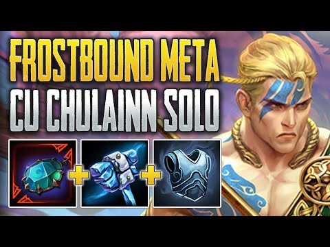 FROSTBOUND IS SO BROKEN NOW! Cu Chulainn Solo Gameplay (SMITE Conquest)