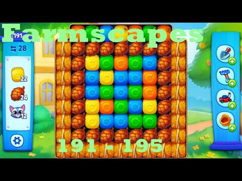 Farmscapes Level 191 - 195 HD Gameplay Walkthrough |  3 - match game | android | ios | pc | app