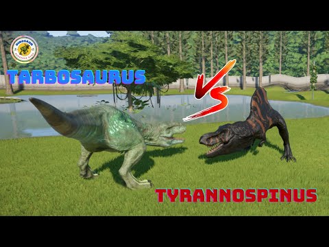 The escape of TARBOSAURUS and the ending | Jurassic World Evolution|TYRANNOSPINUS |CARCHAROMONSTRUM
