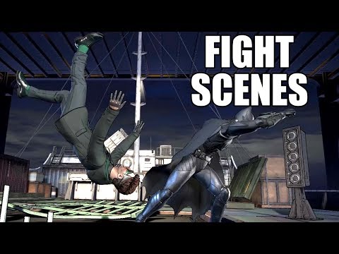 BATMAN The Enemy Within - All Riddler Fight Scenes - The Telltale Series Season 2