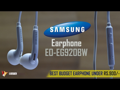 Demonstrating about samsung earphone model no. eo-eg920bw