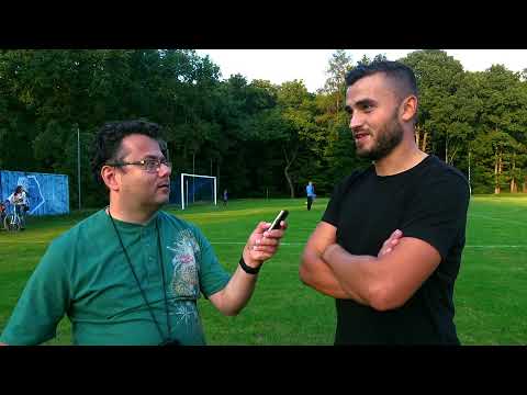 Albert Cipior po pierwszym golu w barwach Stali Jasień (04.09.2021)