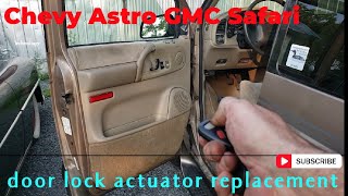 Chevy Astro GMC Safari Door Lock Actuator Replacement