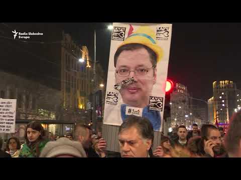 Jedanaesti protest "1 od 5 miliona" u Beogradu