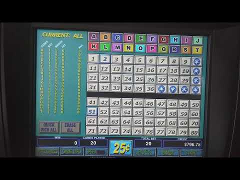 Mult-Card Keno: 5 Spots 4-12-20