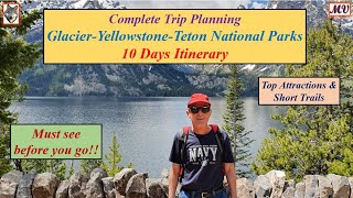 Glacier-Yellowstone-Teton National Parks 10 days Itinerary - Complete Trip Planning