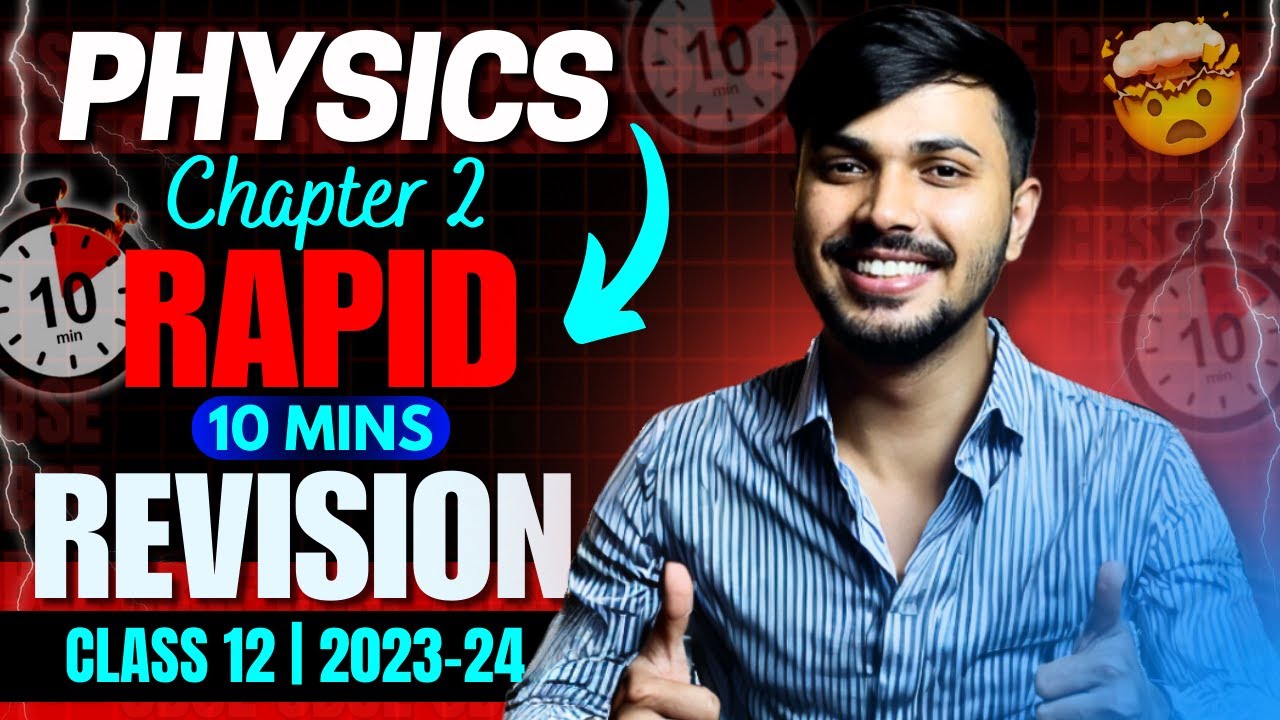 Electrostatic Potential & Capacitance in 10 mins 😱🔥 CH 2 Physics Class 12 2023-24 Rapid Revision 😱✅