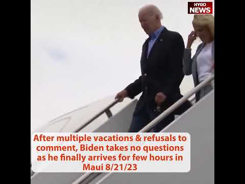 Biden in Lahaina: 'I Almost Lost My Wife, My '67 Corvette ... and My Cat' (August 21, 2023)