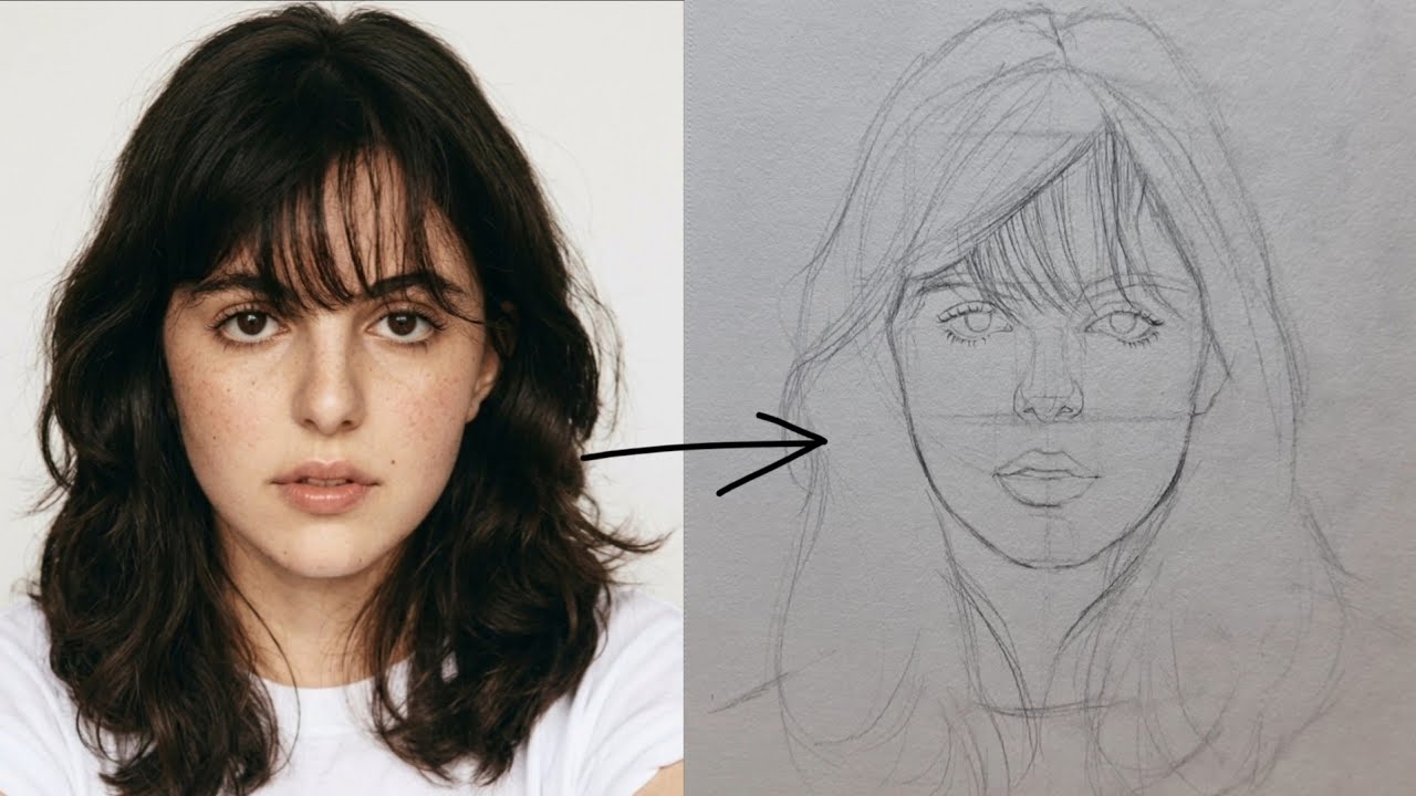 How to DRAW a FACE Using the LOOMIS METHOD  (Step by Step)