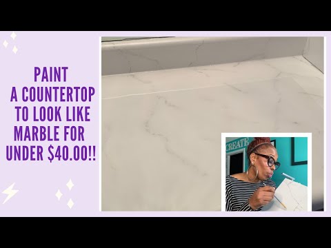 How to paint a countertop to look like marble