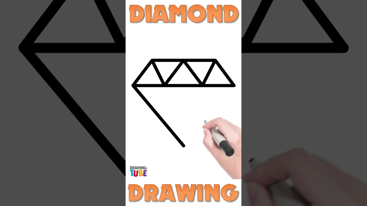 How to Draw a Diamond Easy Step by Step💎🎨✏️🖍️| Drawing for Kids | #drawing #howtodraw #easydrawing