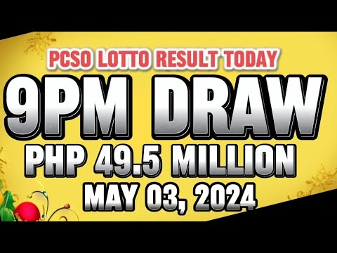 LOTTO 9PM DRAW RESULT TODAY MAY 03, 2024 #lottoresulttoday #pcsolottoresults #stl