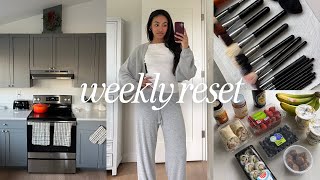 WEEKLY RESET ROUTINE | deep cleaning, grocery haul, planning & new clothes