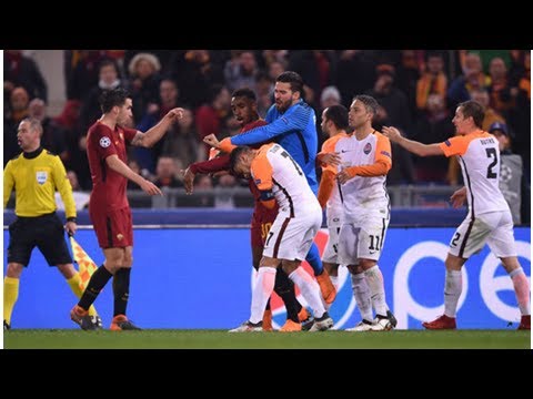 Shocking scenes at Roma as Shakhtar player sparks brawl by ‘pushing’ ball boy