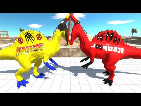 WOLVERINE SPINOSAURUS DEATH RUN - Animal Revolt Battle Simulator