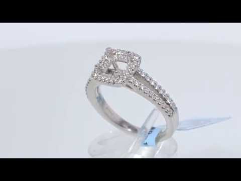 Ritani Designer 18kt White Gold Halo Diamond Engagement Ring .43CTW $3,400.00 $1,495.00