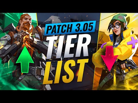 NEW UPDATE: BEST Agents TIER LIST! - Valorant Patch 3.05