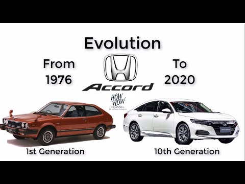 Thumbnail for Honda Accord Evolution History from First Generation (1976) to Latest Model Tenth Generation (2020) by Hatchback, Honda Accord, VTEC, Car, Van, Honda Civic