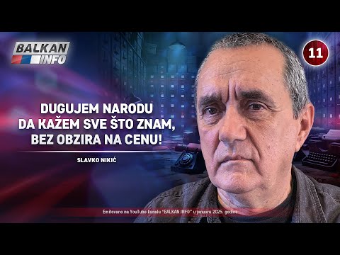 INTERVJU: Slavko Nikić – Dugujem narodu da kažem sve što znam, bez obzira na cenu! (5.1.2025)