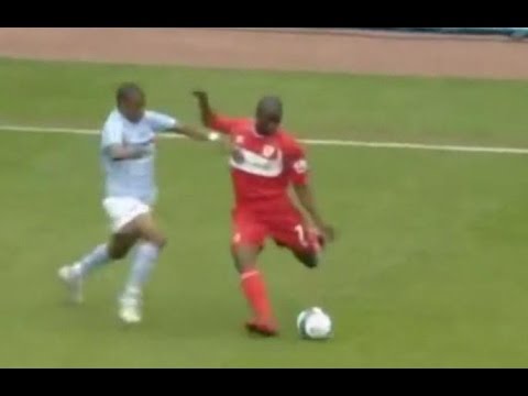 Middlesbrough v Manchester City 2007-08 DOWNING ALVES ROCHEMBACK ELANO GOAL