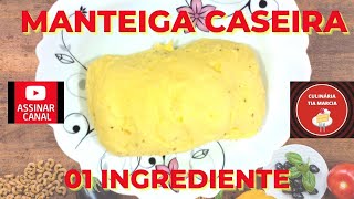 Passo a Passo Como fazer como fazer manteiga caseira com 01 ingrediente-nata