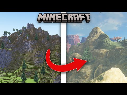 Satori Mountain and Tabantha - Breath of the Wild in Minecraft