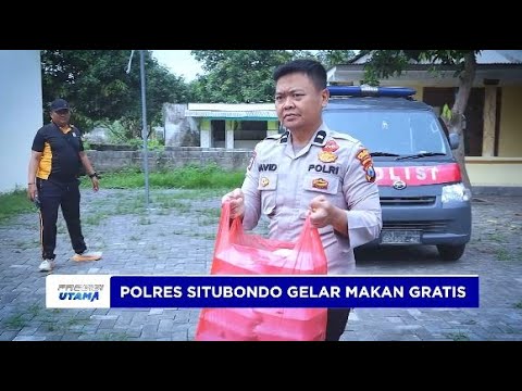 POLRES SITUBONDO BAGIKAN NASI KOTAK DAN SUSU GRATIS DI MTS DARUN NAJAH
