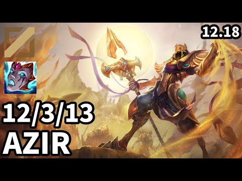 Azir Mid vs Zoe - Ranked Master - Patch KR 12.18