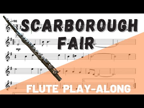 Scarborough Fair for Flute. Play-Along/Backing Track. Free Music!
