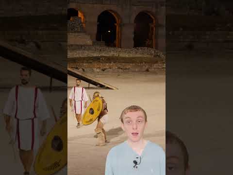 Gladiator fight in real roman arena? #travel #travelblogger #shorts