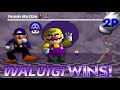 Smash Remix WALUIGI RETURNS TEAM BATTLE Waluigi Wario Multiplayer Gameplay 2 Skin Mods