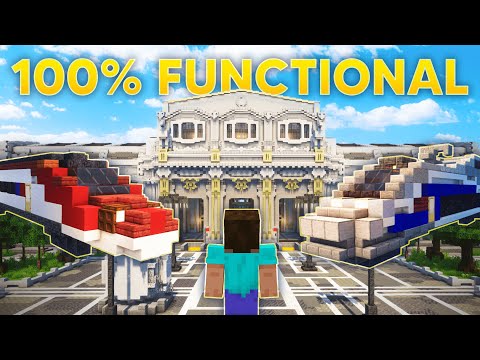 I made a working Train Station in Minecraft!