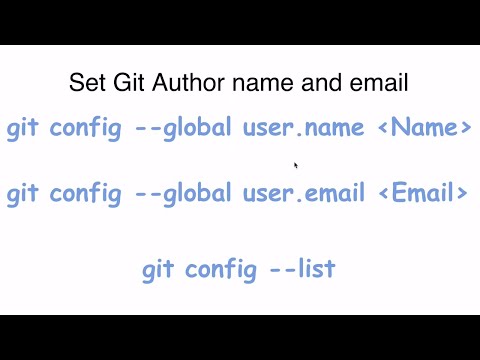 Basic Git operations 38 Configure Git author name and email