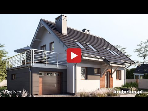 Projekt domu Figa Neo- archeton.pl - z użytkowym poddaszem 156,9 m2