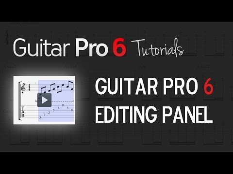 Chap. 2 - 7 The Editing panel in Guitar Pro 6