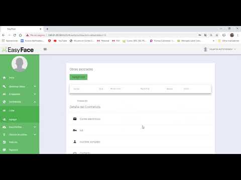 EasyFace Web  - Navigation
