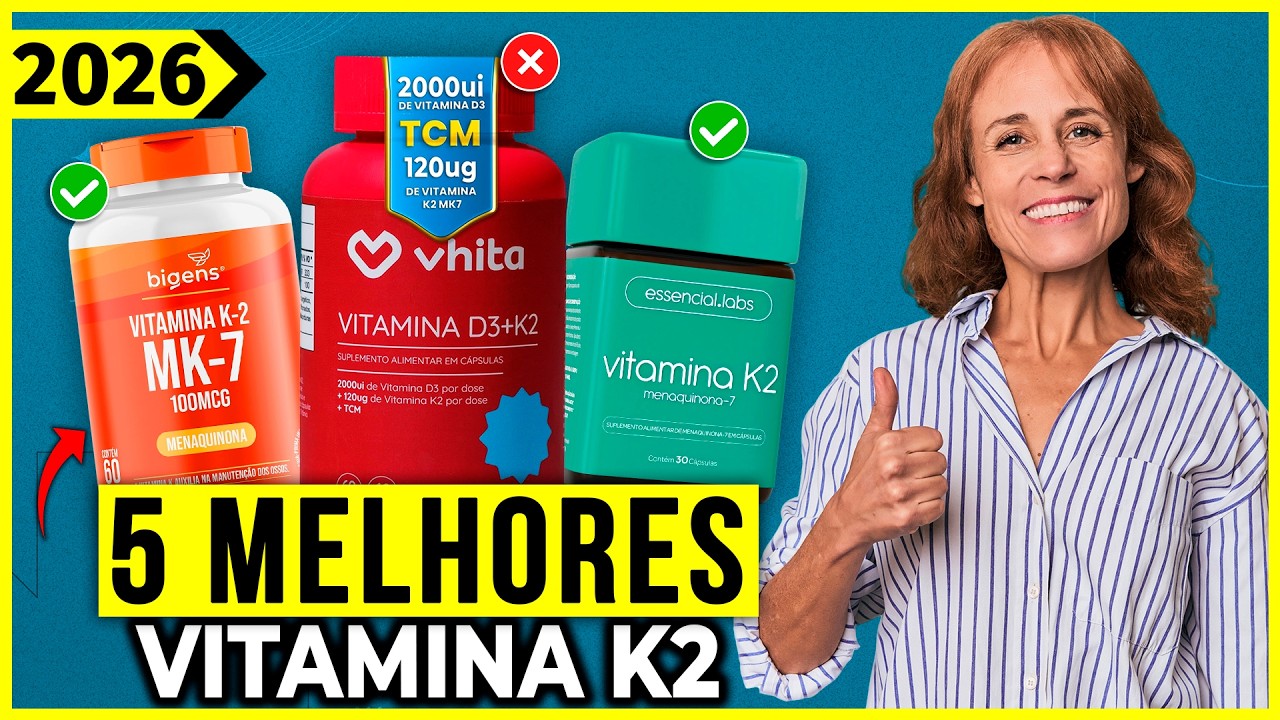 Miniatura da avaliação em vídeo de Vitamina K2 Growth Supplements 60 Cápsulas Natural