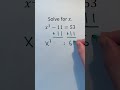 Solving For X In X³ 11 53 Shorts Algebra Math Maths Mathematics Education Learn Learning