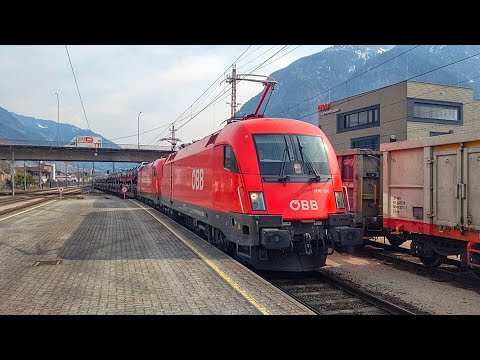 ‼️🚂Autozug für die Schweiz bei der Durchfahrt in Bludenz, Feldkirch und Langen a.Arlberg‼️