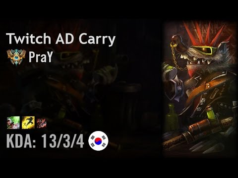Twitch AD Carry vs Lucian - PraY - KR Challenger Path 6.5