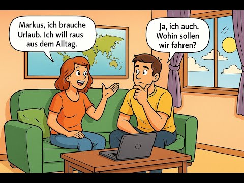 Deutsch lernen mit Comics – Eine Reise nach Rom 🇮🇹 | 20 Szenen als Comicgeschichte